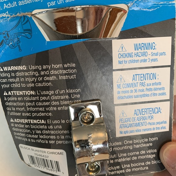 Riderz Block Blaster Chrome Bicycle Horn New In Package - Picture 7 of 12
